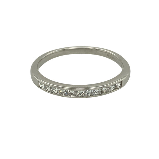 18ct White Gold & Diamond Set Band Ring