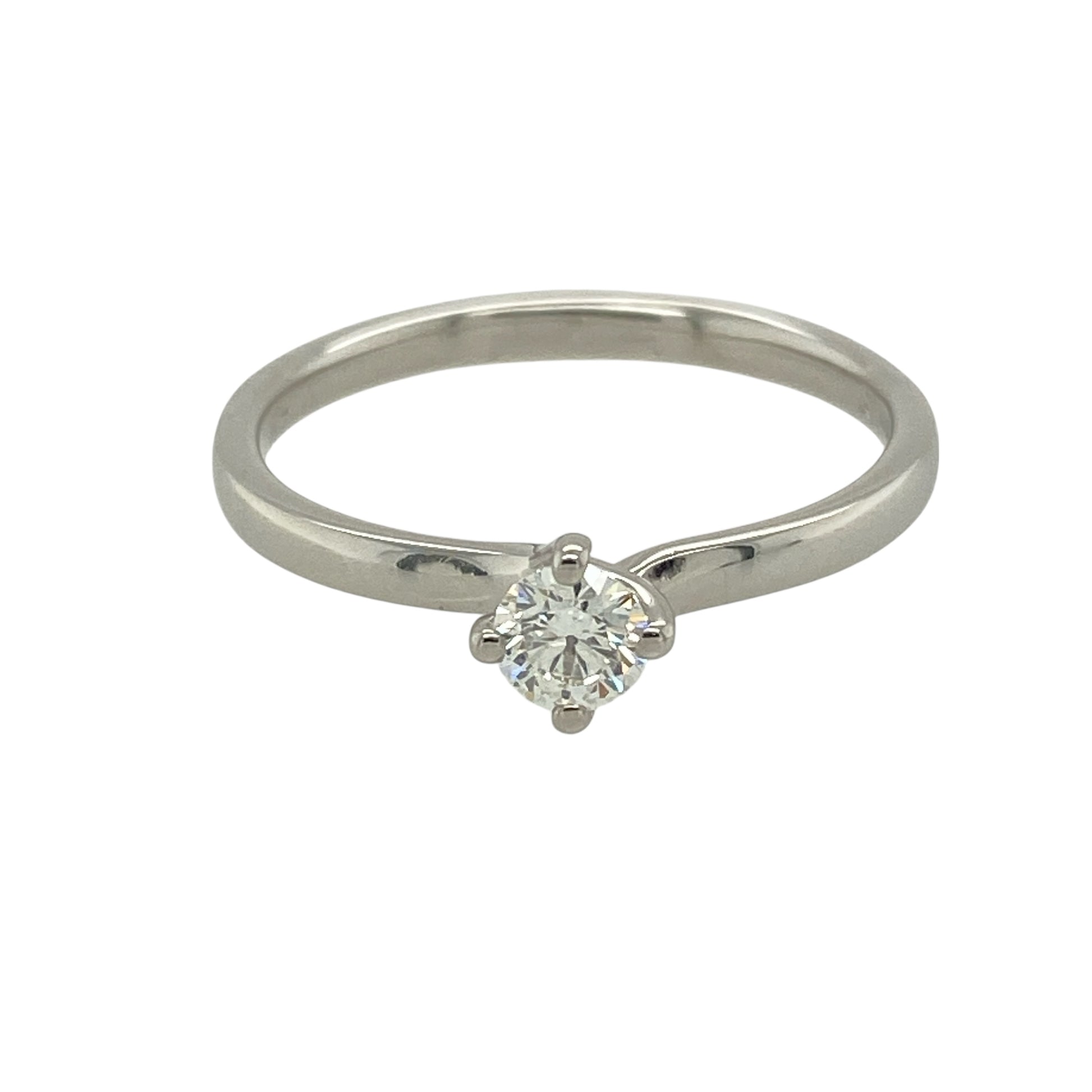 18ct White Gold & Diamond Set Solitaire Ring