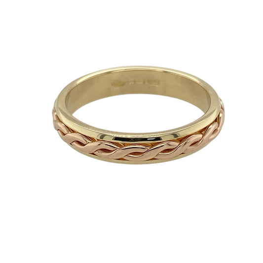 9ct Welsh Gold Plaited Band Ring