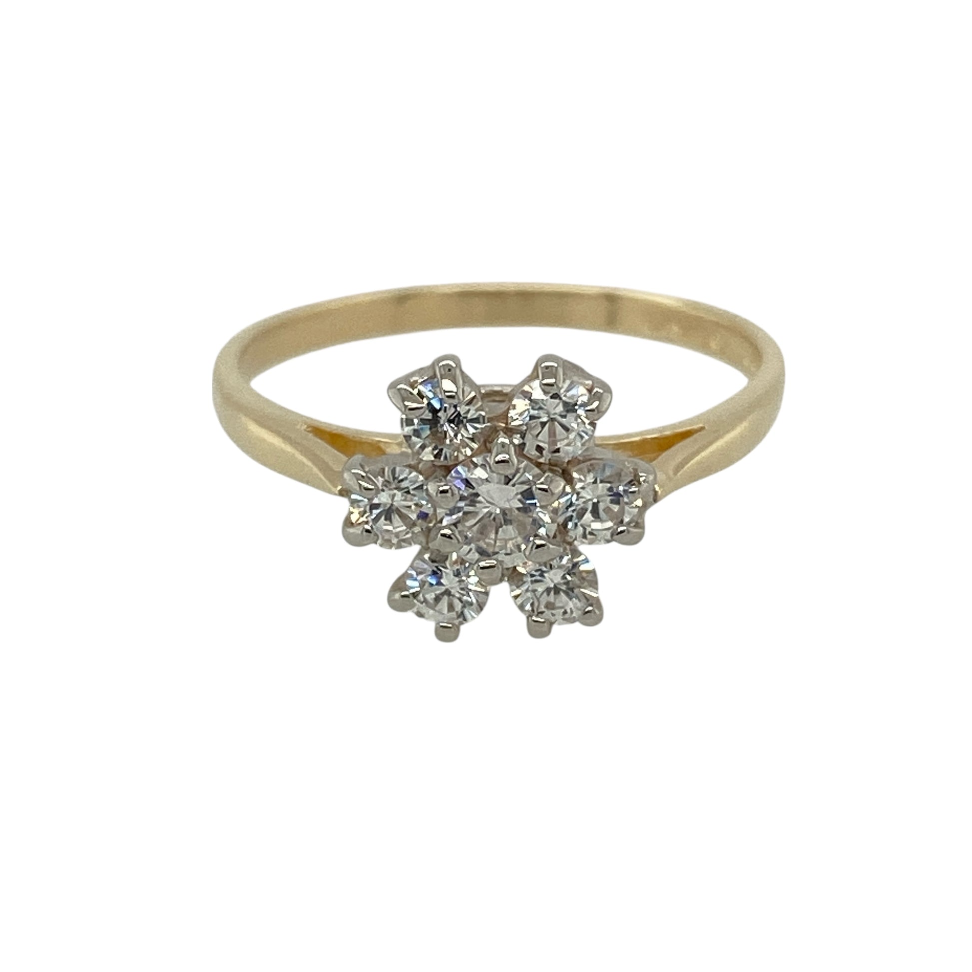 9ct Gold & Cubic Zirconia Set Cluster Ring