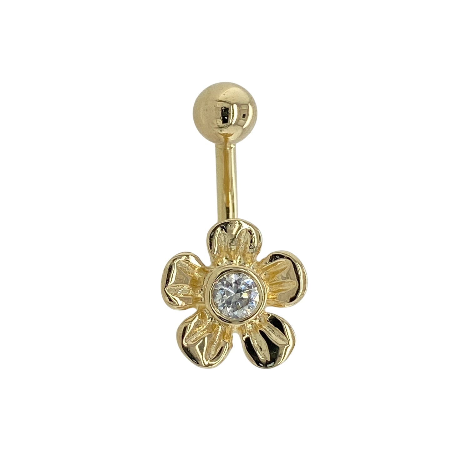 9ct Gold & Cubic Zirconia Set Belly Bar