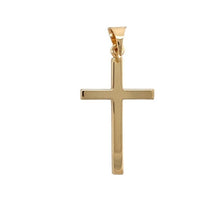 Load image into Gallery viewer, Preowned 9ct Yellow Gold Polished Plain Cross Pendant with the weight 4.30 grams
