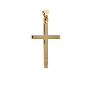 Preowned 9ct Yellow Gold Polished Plain Cross Pendant with the weight 4.30 grams