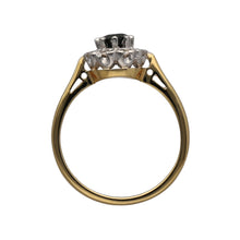 Load image into Gallery viewer, 18ct Gold Diamond &amp; Sapphire Set Cluster Ring
