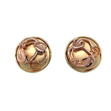 Load image into Gallery viewer, Preowned 9ct Yellow and Rose Gold Clogau Tree of Life Circle Stud Earrings with the weight 5.70 grams
