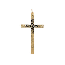 Load image into Gallery viewer, 9ct Gold Patterned Engraved Cross Pendant
