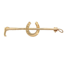 Load image into Gallery viewer, 9ct Gold Horseshoe Brooch
