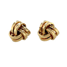 Load image into Gallery viewer, Preowned 9ct Yellow Gold Loose 13mm Knot Stud Earrings with the weight 2.80 grams
