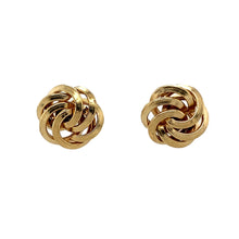 Load image into Gallery viewer, Preowned 9ct Yellow Gold Loose 10mm Knot Studs Earrings with the weight 0.70 grams
