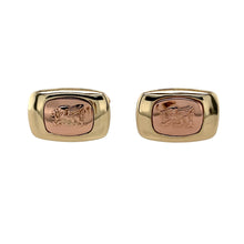 Load image into Gallery viewer, Preowned 9ct Yellow and Rose Gold Clogau Welsh Dragon Cufflinks with the weight 9.80 grams
