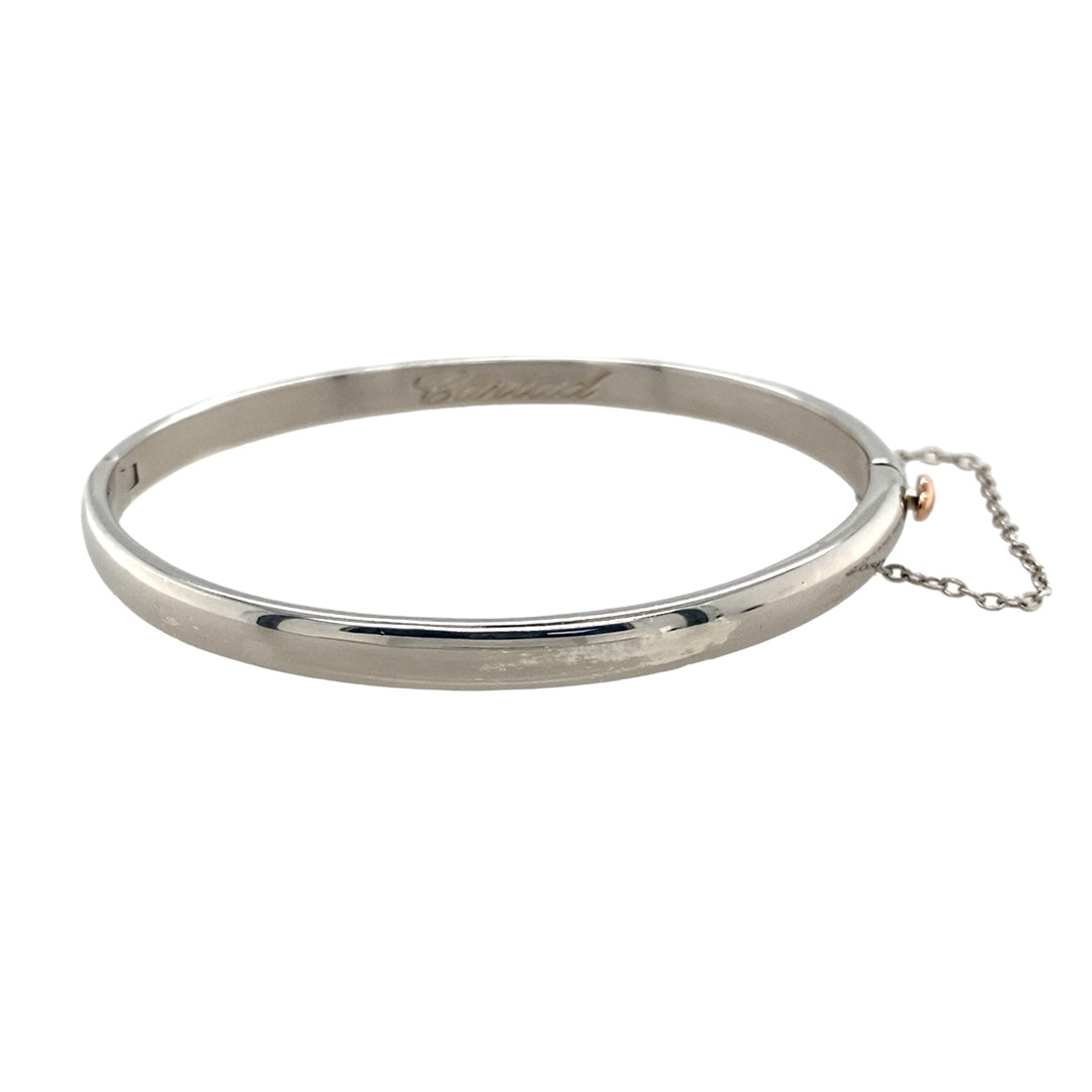 925 Silver Clogau Cariad Heart Hinge Bangle