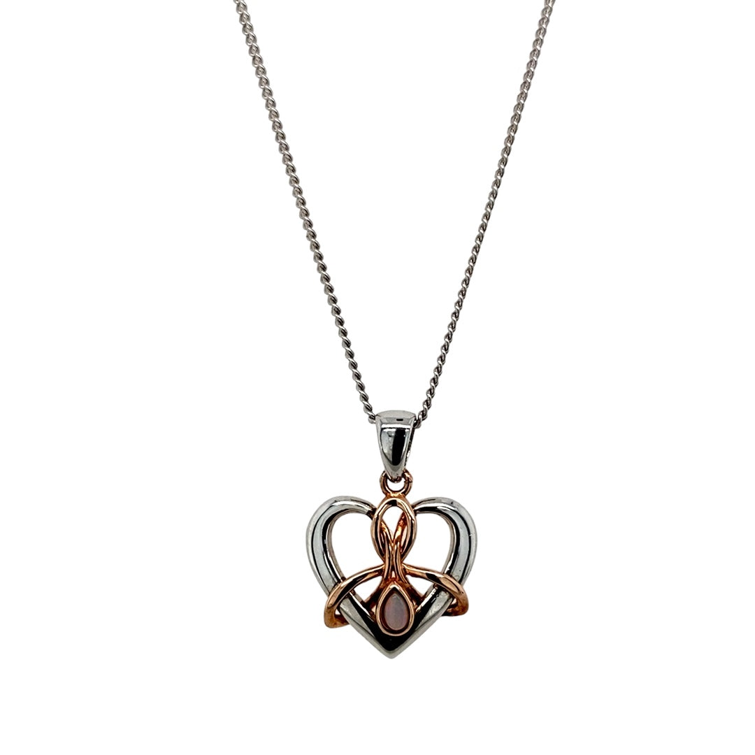 925 Silver & Opalique Set Clogau Lovespoon 18" - 22" Necklace