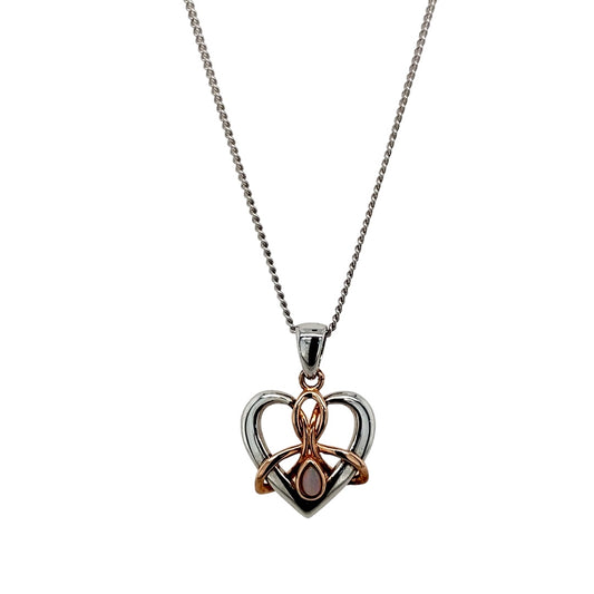 925 Silver & Opalique Set Clogau Lovespoon 18" - 22" Necklace