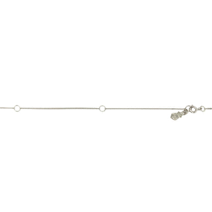 925 Silver & White Topaz Set Clogau 18" - 22" Necklace