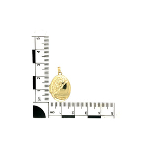 9ct Gold Patterned Oval Locket