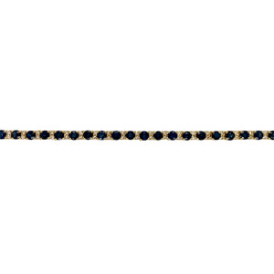 18ct Gold Diamond & Sapphire Set 7.25" Bracelet