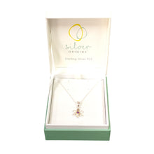 Load image into Gallery viewer, 925 Silver &amp; Amethyst Set Flower February Birthstone 16&quot; - 18&quot; Necklace
