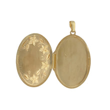 Load image into Gallery viewer, 9ct Gold Patterned Oval Locket
