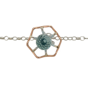 925 Silver & Blue Stone Flower Clogau 18" - 22" Necklace