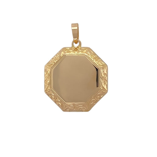 9ct Gold Patterned Edge Locket
