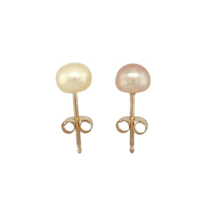 9ct Gold & Pearl Stud Earrings