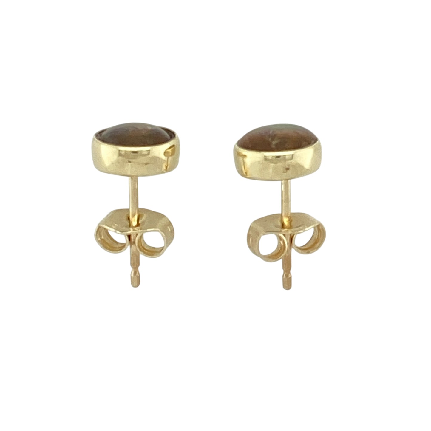 9ct Gold Multi Coloured Round Stud Earrings