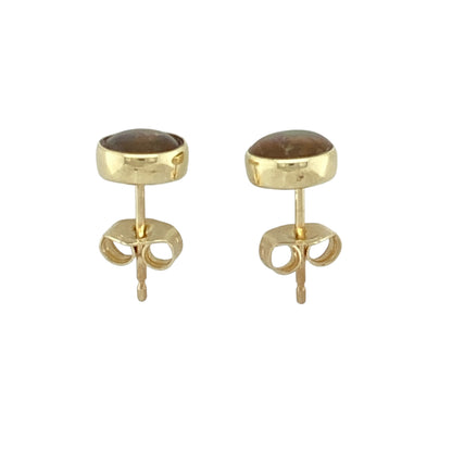 9ct Gold Multi Coloured Round Stud Earrings