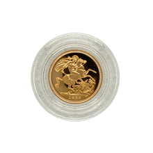 Load image into Gallery viewer, Celebrate a piece of British heritage with this 1996 22ct gold Half Sovereign, featuring Queen Elizabeth II on the obverse and the classic George and the Dragon design on the reverse—a timeless symbol of strength and tradition.

Coin Details: The obverse features the portrait of Queen Elizabeth II, finely detailed and struck to the Royal Mint’s high standards.
Reverse: Displays the iconic George and the Dragon design by Benedetto Pistrucci, a hallmark of British coinage since 1817.

