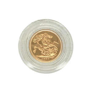 1998 22ct Gold Half Sovereign Coin