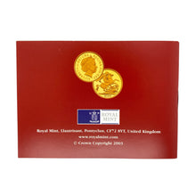 Load image into Gallery viewer, 2003 22ct Gold Half Sovereign Coin
