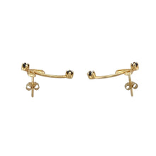 Load image into Gallery viewer, 9ct Gold &amp; Sapphire Bow Stud Earrings
