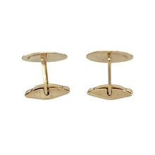 Load image into Gallery viewer, 9ct Gold Oval Engraved Cufflinks

