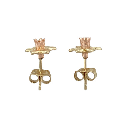 9ct Gold Clogau Welsh Daffodil Stud Earrings