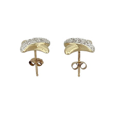 Load image into Gallery viewer, 9ct Gold &amp; Diamond Set Kiss Stud Earrings
