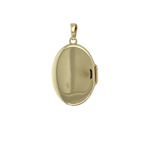 Keep treasured memories close with this pre-owned 9ct yellow gold patterned oval locket—a timeless keepsake with elegant detailing and sentimental charm.

Design: This classic oval locket features intricate engraved patterning on the front, offering a beautiful vintage-inspired look with room to hold two small photos inside.
Material: Made from 9-carat yellow gold, the warm, polished finish enhances the detailed design and adds a soft, elegant glow.