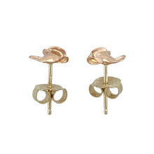 Load image into Gallery viewer, 9ct Gold Clogau Rose Flower Stud Earrings
