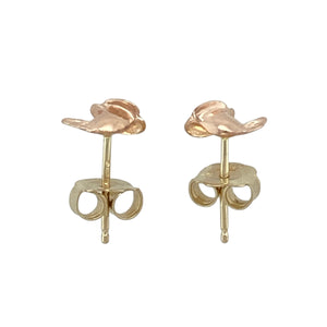 9ct Gold Clogau Rose Flower Stud Earrings