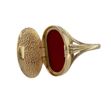Load image into Gallery viewer, 9ct Gold Patterned Oval Locket Ring
