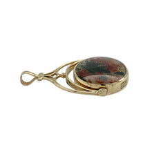 Load image into Gallery viewer, 9ct Gold Jasper &amp; Agate Set Fob Pendant
