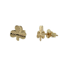 Load image into Gallery viewer, 9ct Gold Three Clover Stud Earrings
