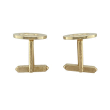 Load image into Gallery viewer, 9ct Gold Welsh Three Feathers Oval Cufflinks
