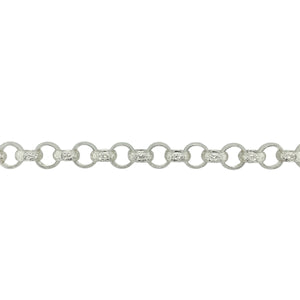 New 925 Silver 8.5" Patterned Engraved Belcher Bracelet