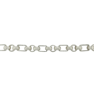 New 925 Silver 8.5" Patterned Engraved Gypsy Style Bracelet