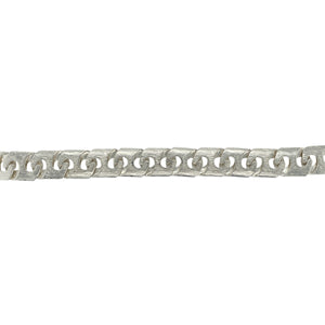 New 925 Silver 8" Patterned Bali Link Bracelet