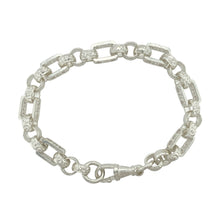 Load image into Gallery viewer, New 925 Silver &amp; Cubic Zirconia Set 8&quot; Gypsy Style Bracelet
