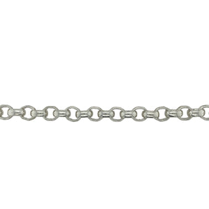 New 925 Silver & Cubic Zirconia Set 8" Patterned Belcher Bracelet