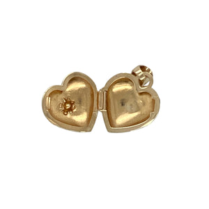 9ct Gold & Cubic Zirconia Set Heart Locket