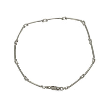 Load image into Gallery viewer, 9ct White Gold &amp; Diamond Set Bar 7&quot; Bracelet
