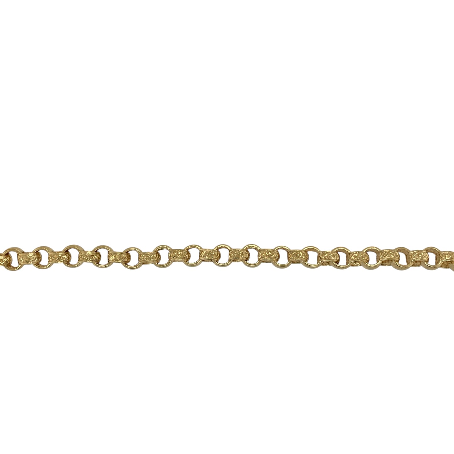 New 925 Silver Heavily 9ct Gold Plated 22" Patterned Belcher Chain