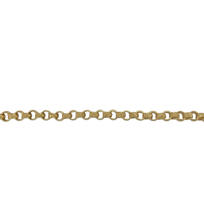 New 925 Silver Heavily 9ct Gold Plated 22" Patterned Belcher Chain